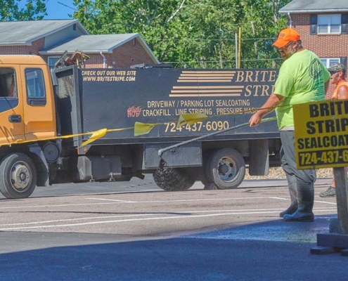 Sealcoating Pineview Apartments in Morgantown WV