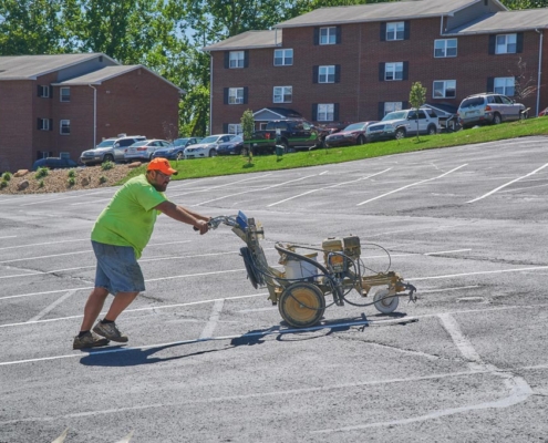 Line striping Pineview Apartments