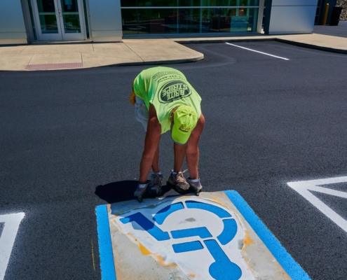 Sealcoating and Line Stripping Thurby Ford Parking Lot